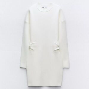 Zara Women's White Sweater Dress